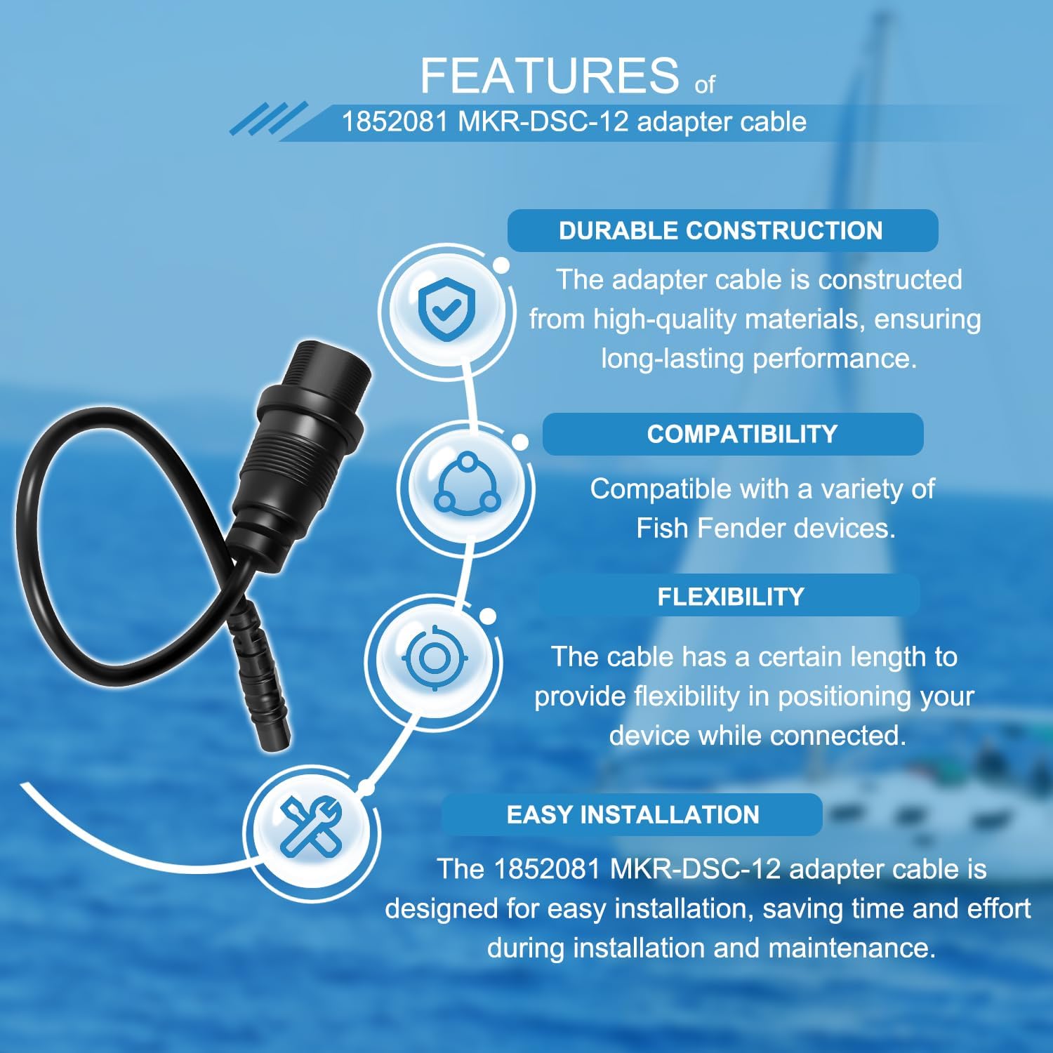 1852081 MKR-DSC-12 Adapter Cab - Fish Finder Cable 评论和价格